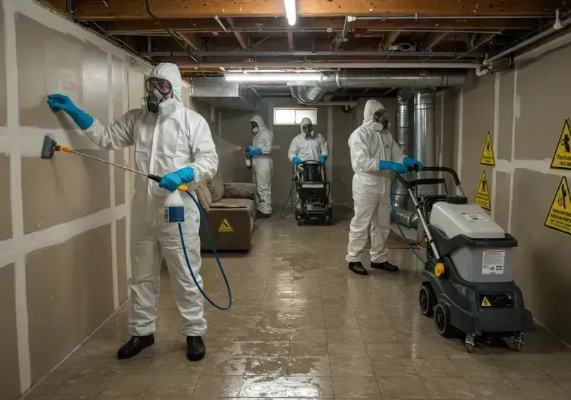 Basement Moisture Removal and Structural Drying process in Kankakee County, IL